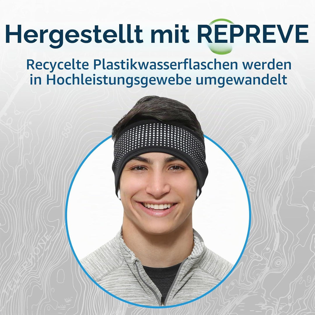 TrailHeads Tempo Stirnband Herren Sport - Lauf Stirnband Damen Winter | Ohrenschützer | Feuchtigkeit