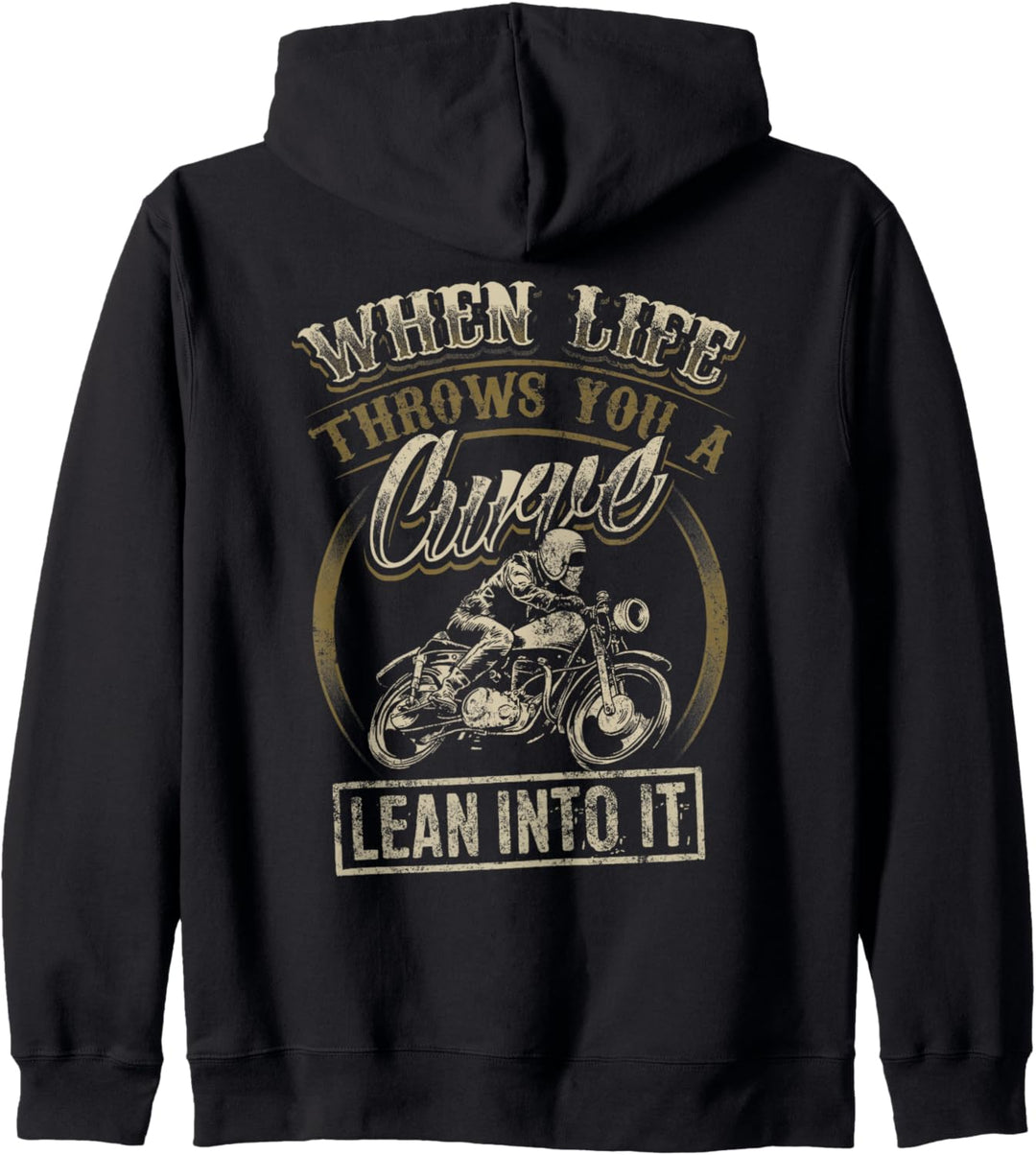 Cool Back Print Biker Motorbike Rider Edgy Motorcycle Lover Kapuzenjacke