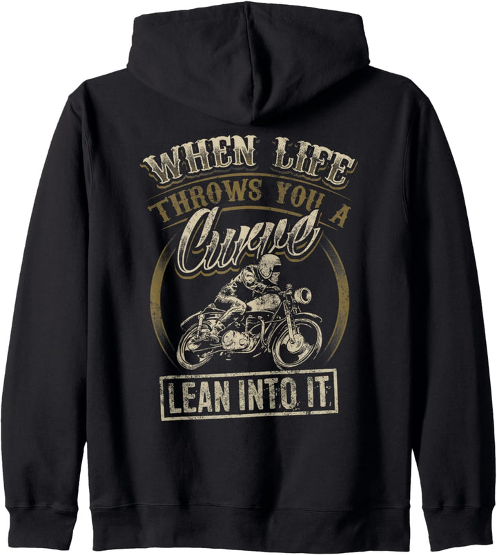 Cool Back Print Biker Motorbike Rider Edgy Motorcycle Lover Kapuzenjacke