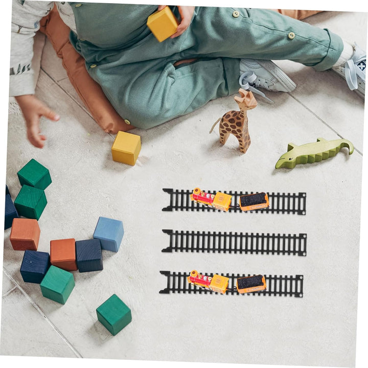TOYANDONA Kinderzug Spielzeug aus Kunststoff 5 Stück Elektrisches Eisenbahnbausatz mit Pädagogischen