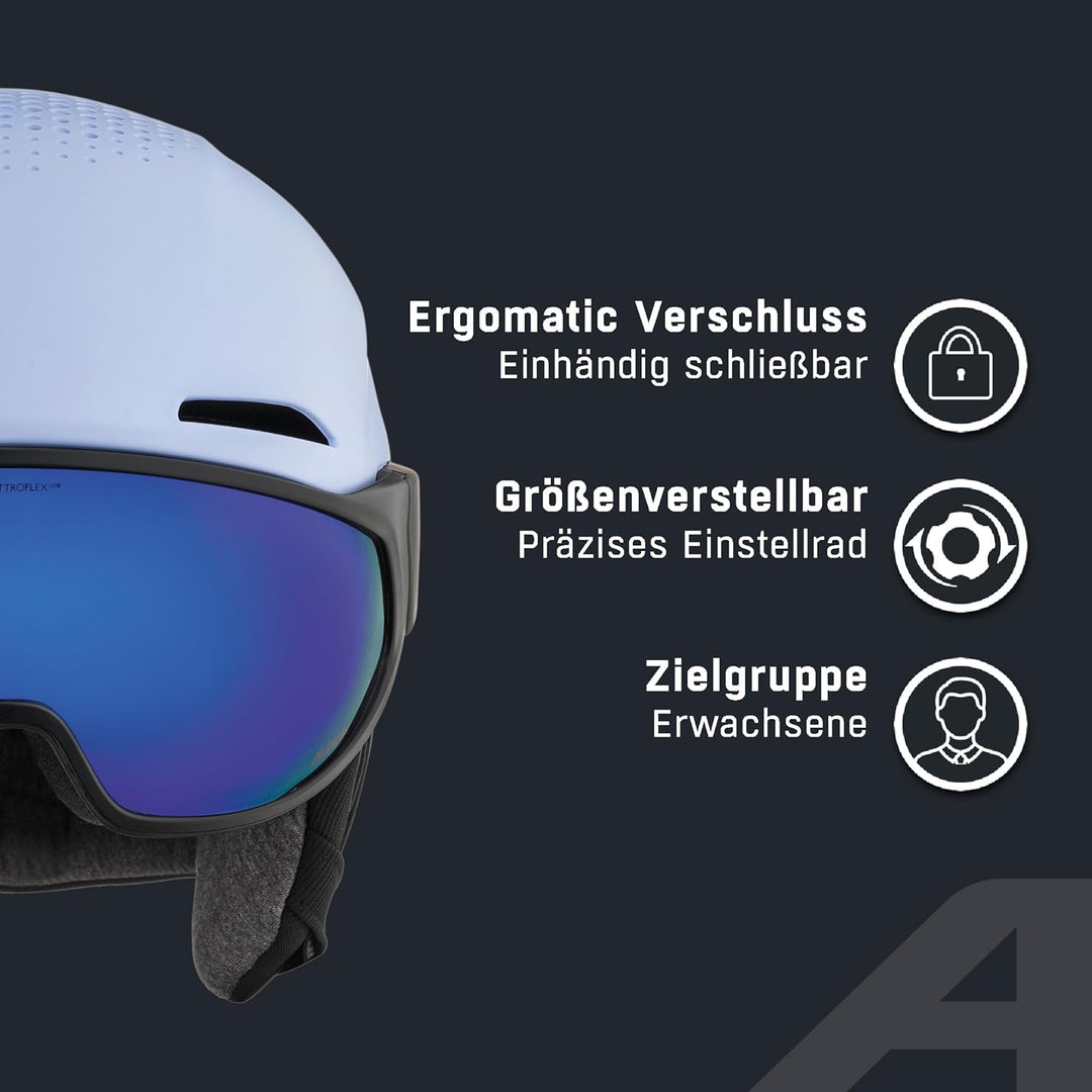 ALPINA ALTO Q-LITE - Sicherer, Stossabsorbierender & Individuell Anpassbarer Skihelm Mit Kontrastver