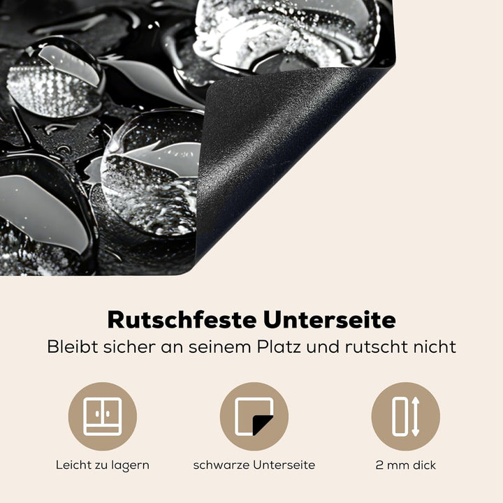Herdabdeckplatte 90x52 cm Einteilig Herdabdeckung Abdeckplatte für Ceranfeld Abdeckung Induktionskoc