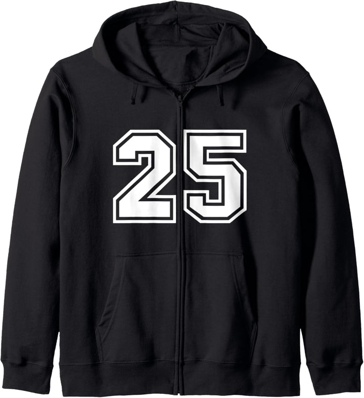Team Jersey Nummer #25 Sportgeschenk Kapuzenjacke