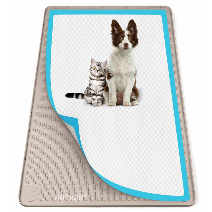 101x 71cm Silikon-Urinauffangmatte mit hohem Rand für Hunde, Katzen, Kaninchen, auslaufsicher, Hunde