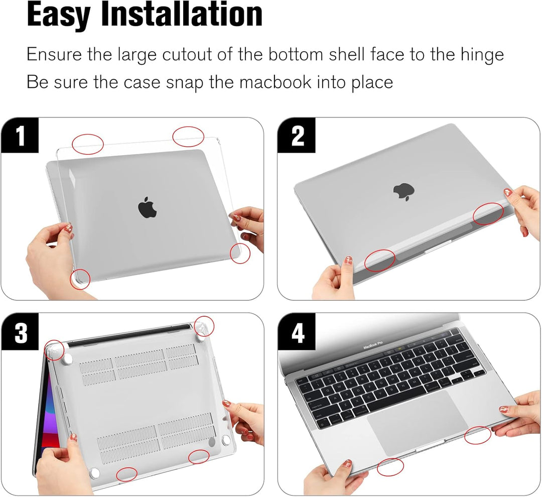 Fintie Hülle Kompatibel mit MacBook Pro 13 Zoll M2/M1 (2022-2016) A2338/A2289/A2251/A2159/A1989/A170