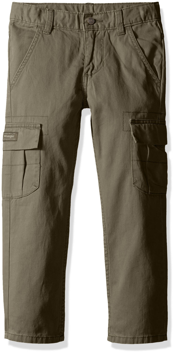 Wrangler Jungen Hose Klassische Cargohose – Adrean 18 Olive, 18 Olive