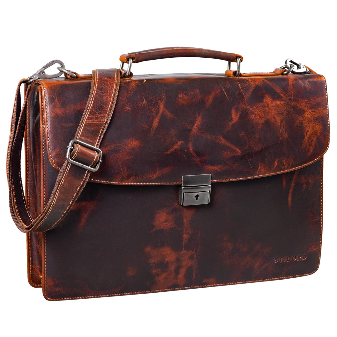 STILORD 'Jonathan' Elegante Aktentasche Klassische Büro Business Schultertasche gross 15,6 Zoll mit