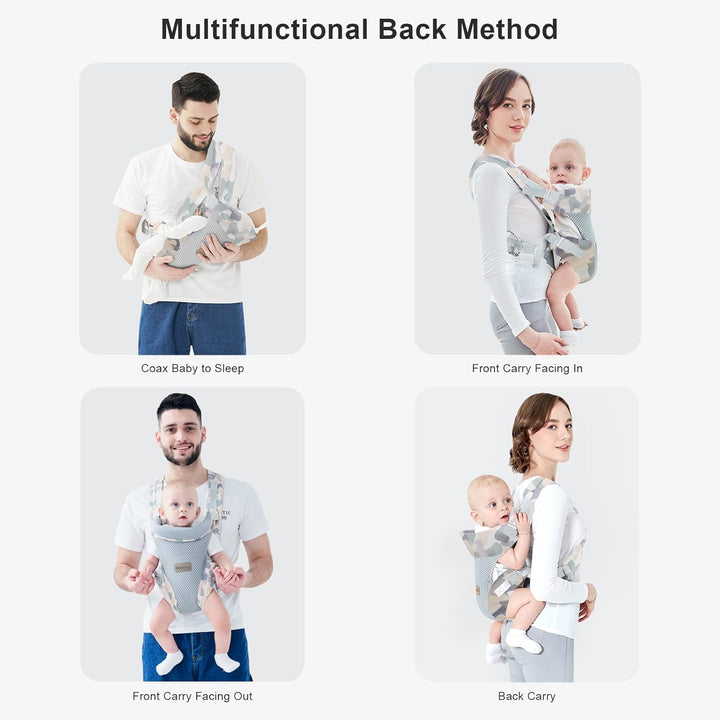 IULONEE Baby Tragetuch Säuglingstragetuch mit verstellbarem Halter Umarmungsgurte für Neugeborene Mu
