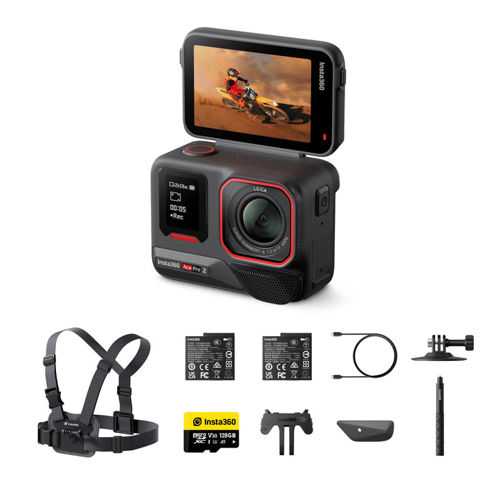 Insta360 Ace Pro 2 Winter Bundle - 8K wasserdichte Actionkamera mit Leica entwickelt, 1/1,3" Sensor,