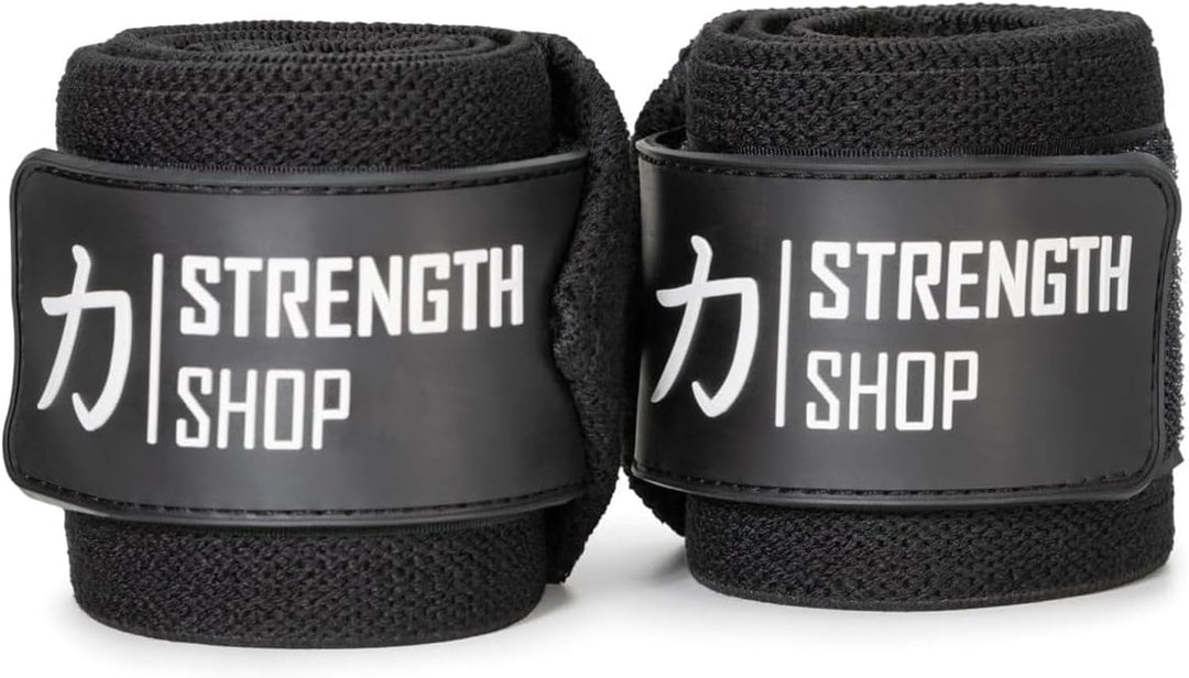 Strength Shop Zeus Handgelenkbandagen – Schwarz – IPF-geprüft 60.0 Zentimeter, 60 cm Schwarz