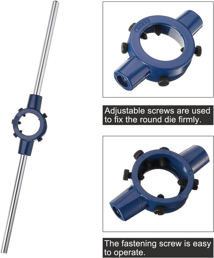 QUARKZMAN Schneideisenhalter Gewindeschneider Rundschneideisen 55mm (2,17") Einstellbarer Gewindesch
