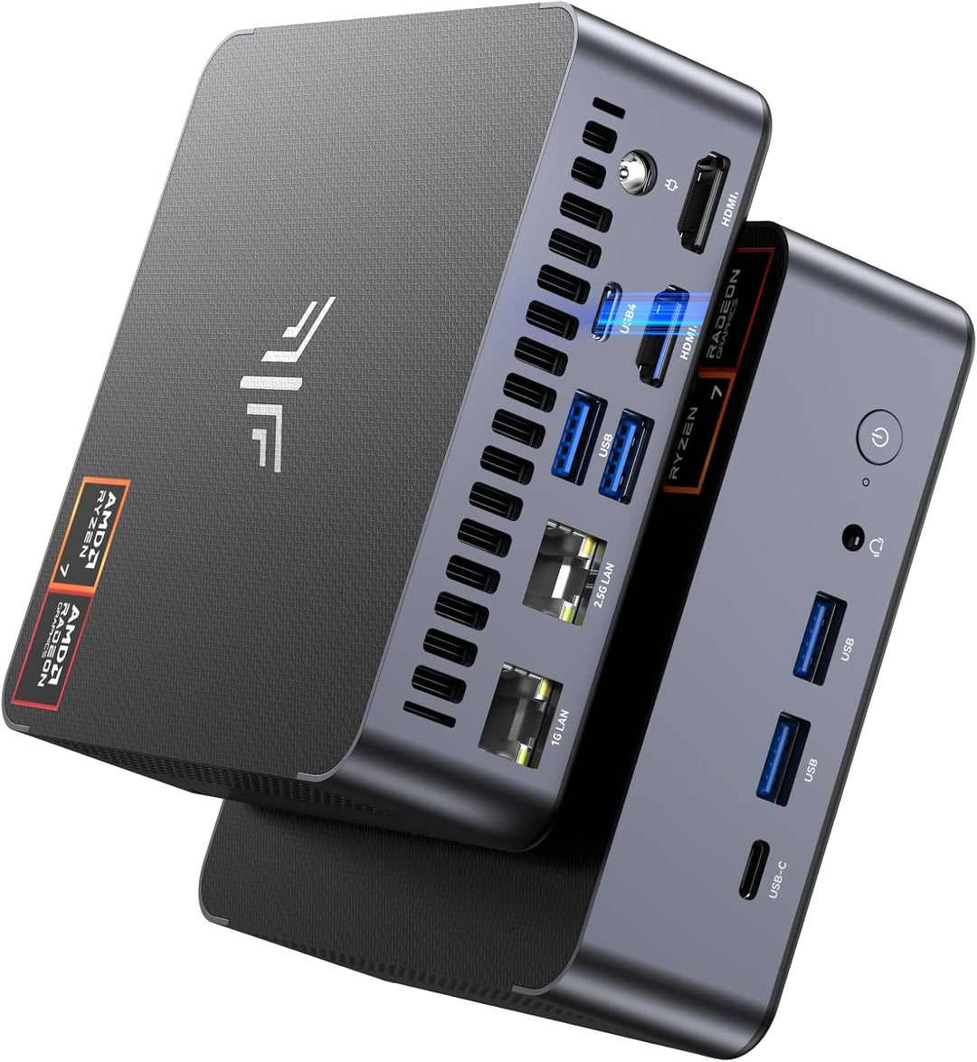 NiPoGi AM21 Mini PC ΑΜD Ryzen 7 8745HS(8C/16T,bis 4.9GHz), 32GB DDR5 5600MHz(2 * 16GB),1TB NVMe SSD(