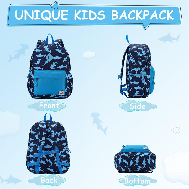 VASCHY Kinderrucksack Jungen Mädchen, Niedlich Wasserdicht Vorschule Kinder Rucksack Kindergarten Kl