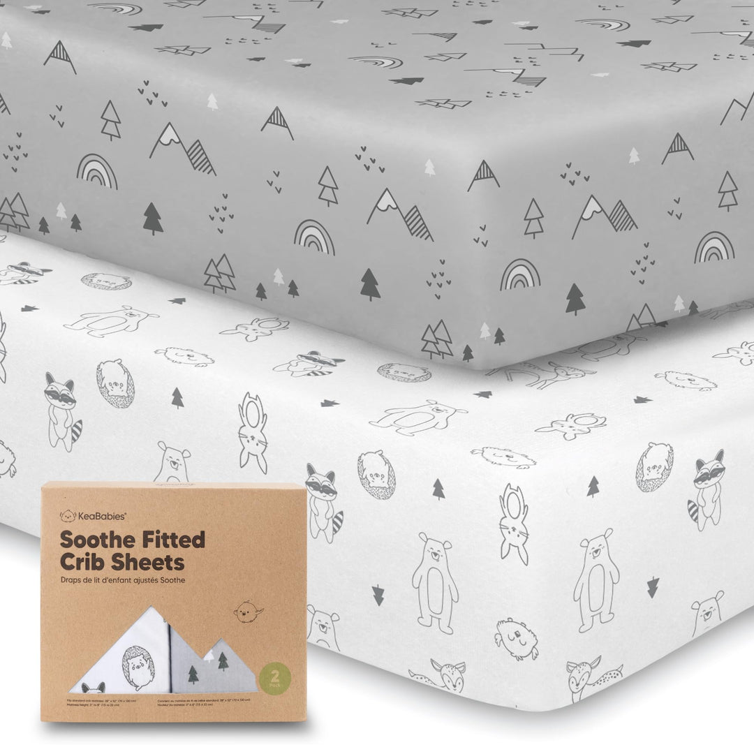 Bio-Spannbettlaken für Kinderbetten - 70x140 Atmungsaktive Jersey Baumwoll Baby Bettlaken, Spannbett