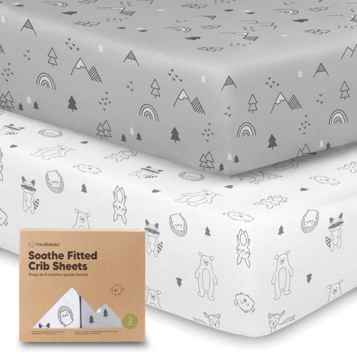 Bio-Spannbettlaken für Kinderbetten - 70x140 Atmungsaktive Jersey Baumwoll Baby Bettlaken, Spannbett
