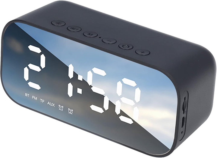 Digitaler Wecker, Tragbare Nachttischuhr mit Grossem Display und Doppelalarm, UKW-Radiowecker mit Bl