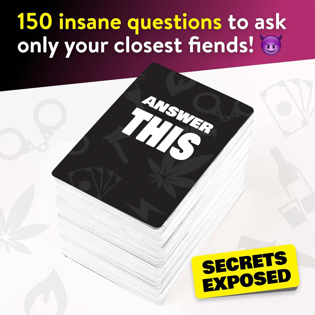 Answer This - Black - English - How Well Do You Really Know Your Friends? - Hilarious Party Card Gam
