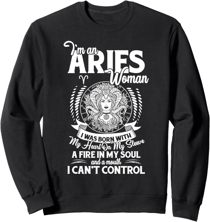 Ich bin eine Widderfrau! Tierkreis Sweatshirt
