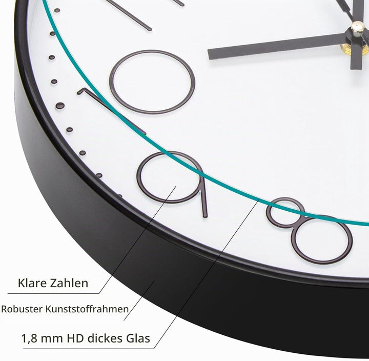 Küchenuhr Gross Wanduhr Ohne Tickgeräusche Lautlos 30cm Quarz Batterie Betriebene Wanduhr Einfach zu