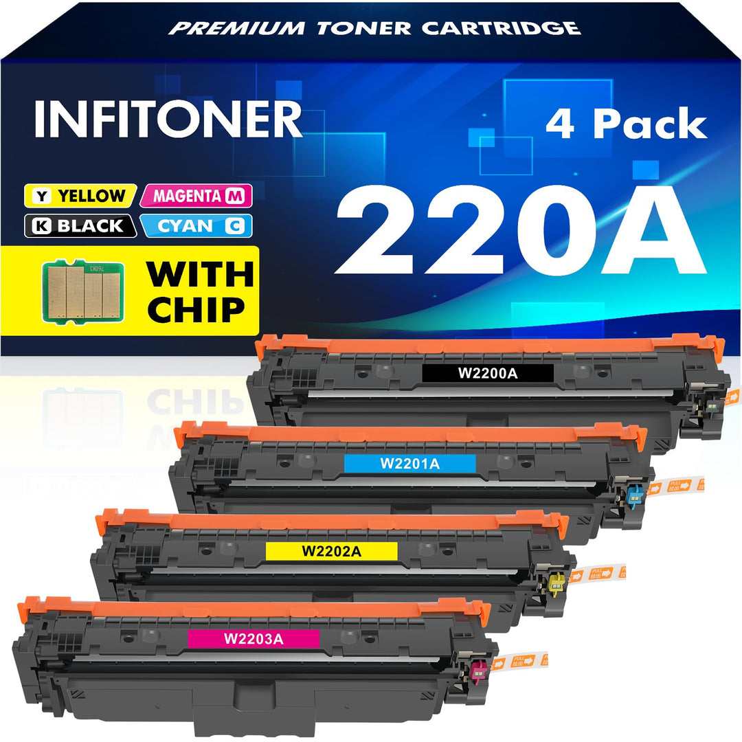 220A 220X Toner Mit Chip: für HP 220A Toner Set Kompatibel für Color Laserjet Pro MFP 4302dw 4302fdw