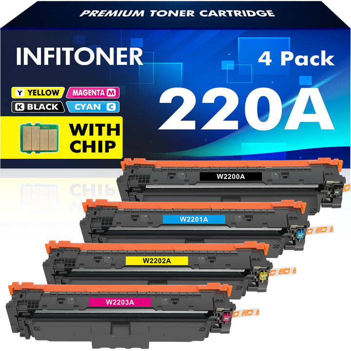 220A 220X Toner Mit Chip: für HP 220A Toner Set Kompatibel für Color Laserjet Pro MFP 4302dw 4302fdw