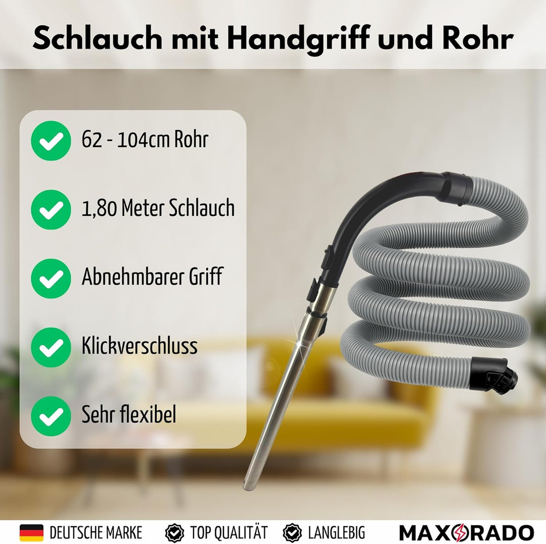 Rohr + Handgriff + Staubsaugerschlauch kompatibel mit Miele S8340 S8320 S8310 S8350 S8360 S8370 S838