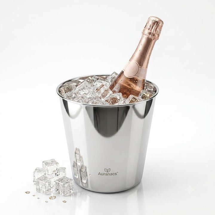 Venezia | Weinkühler aus Edelstahl | Eleganter Champagnerkühler mit Spiegelpolierter Oberfläche | Se