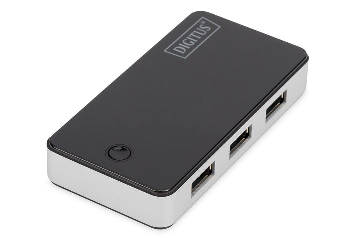 DIGITUS USB-Hub - 4 Ports - Super-Speed USB 3.0 - 5 GBit/s - Plug&Play - Anschluss-Kabel 66 cm - Sch