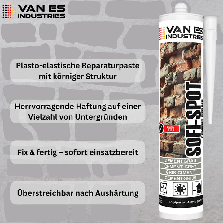 Cement Repair Express – gebrauchsfertiger Reparaturmörtel in Kartusche (3x 310ml) – ideal für Fugen,