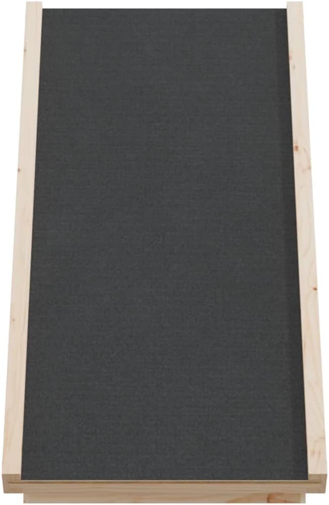 vidaXL Hunderampe Grau 70x35 cm Massivholz Tanne, 70 x 35 cm