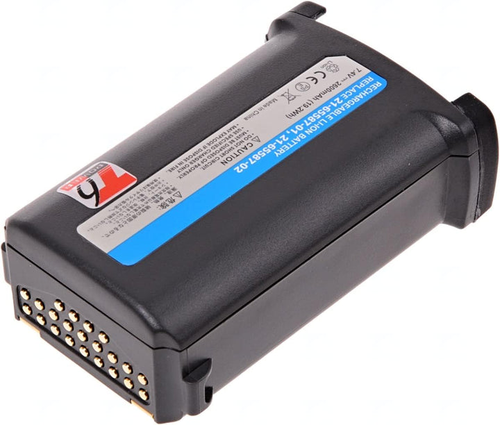 Akku für Zebra Barcode-Scanner, Teilenummer 82-111734-01, Li-Ion, 7,4 V, 2600 mAh (19,2 Wh), schwarz