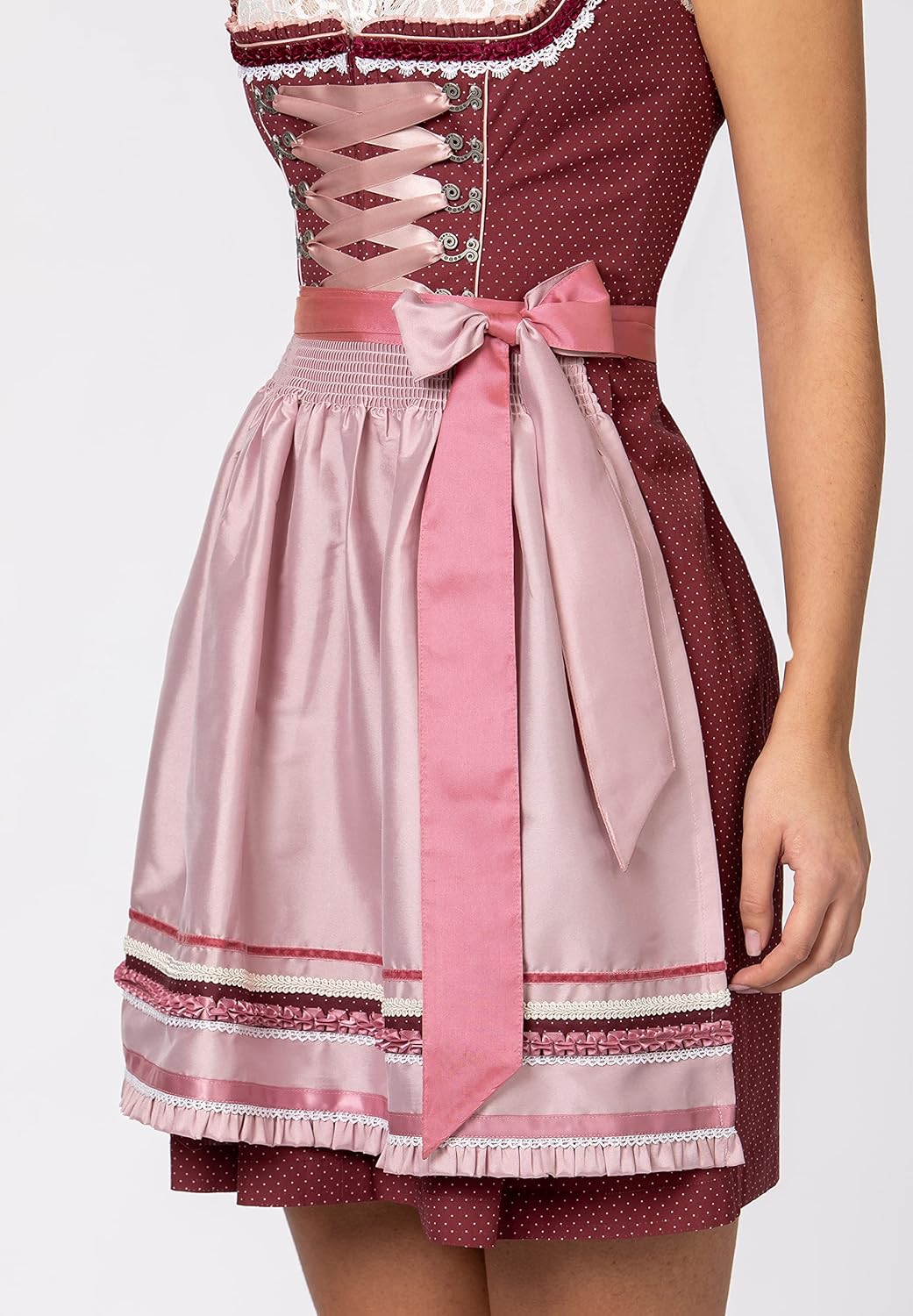 Stockerpoint Damen Dirndl Harper Kleid für besondere Anlässe 32 Altrosa, 32 Altrosa