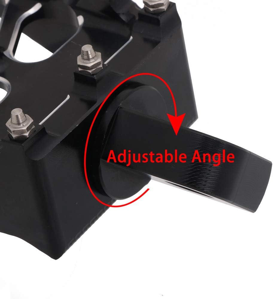 JFG Racing CNC-Billet-Fussrasten für – 360 ° drehbare breite Fussrasten für Dyna Iron 883 Sportster