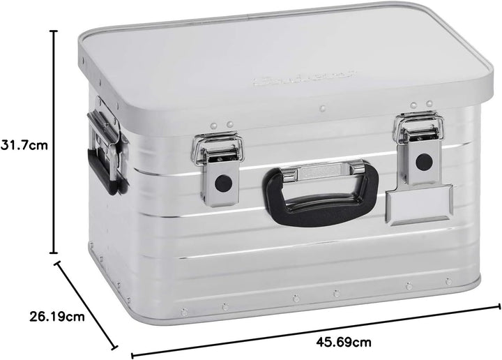 Enders Alubox 29 L mit Schloss Set - Aluminium Box 0,8 mm Wandstärke, spritzwasserdicht, stapelbar -