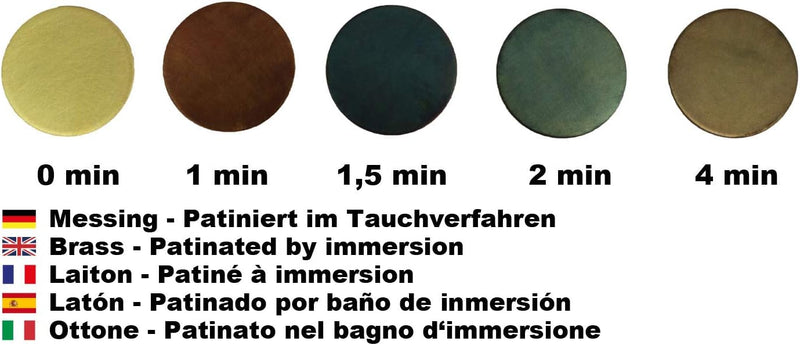 Patinierung (250 ml) - Messing/Kupfer/Bronze patinieren, Patiniermittel - Patina Farbe, 250 ml