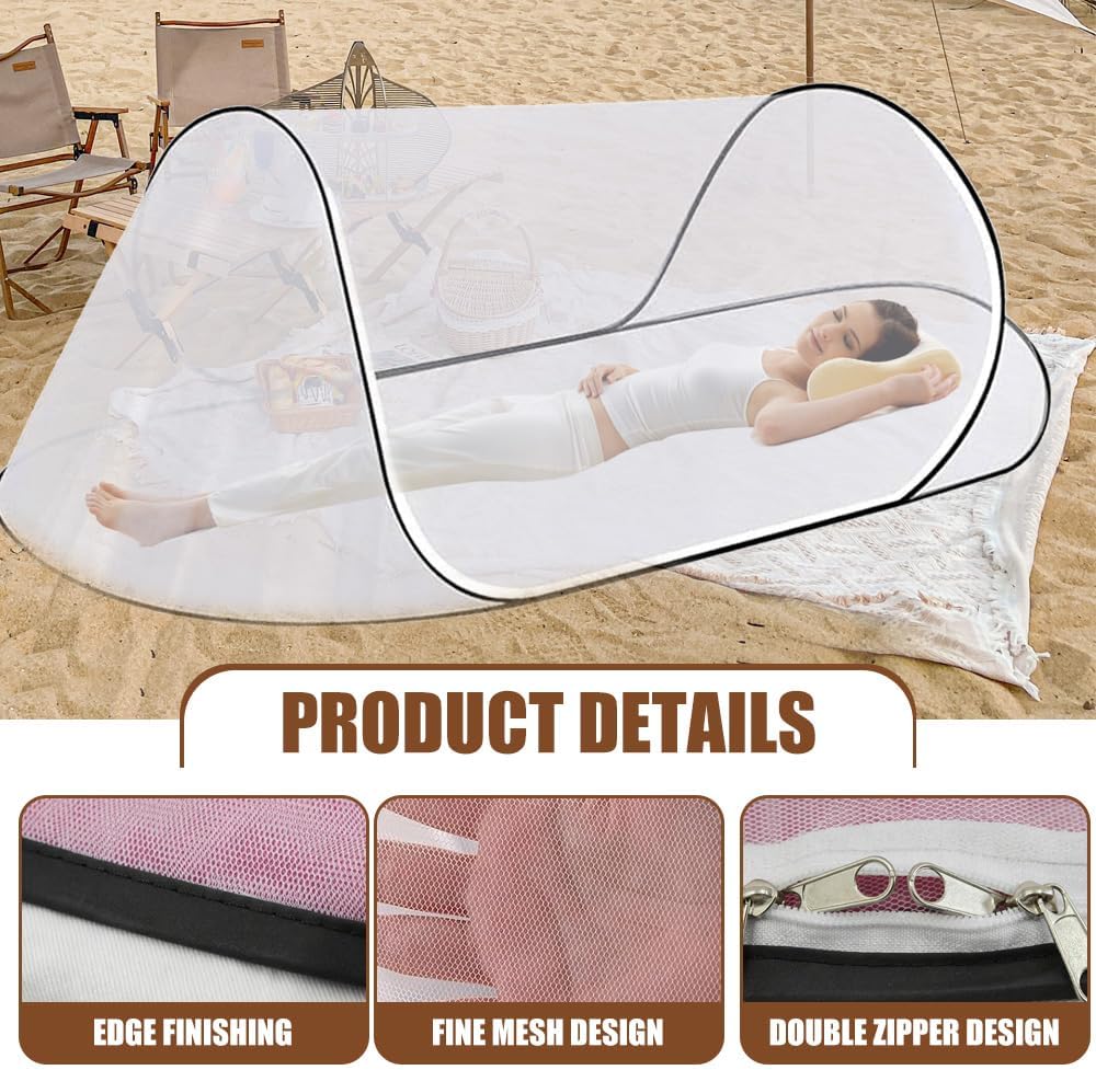 Moskitonetz Reise, 200 x 80 x 56 cm Faltbares Mückennetz, Moskitonetz Pop Up, Fliegennetz Bett, Outd