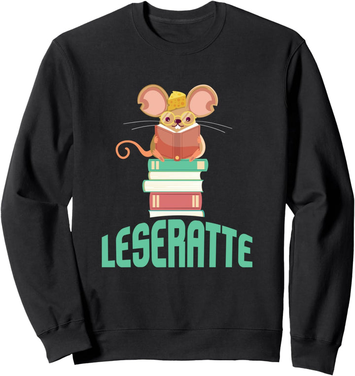 Lustige Leseratte Ratte Lesen Buch Bücher Geschenk Sweatshirt
