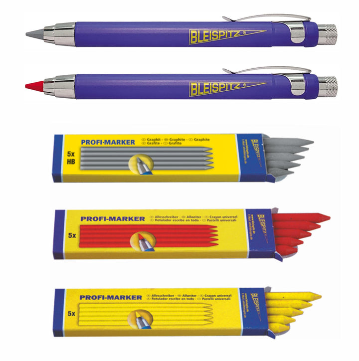 Markierstifte Und Profi Bleistifte - Graphit HB-Minen - Langlebige Messingstifte - Inklusive Anspitz
