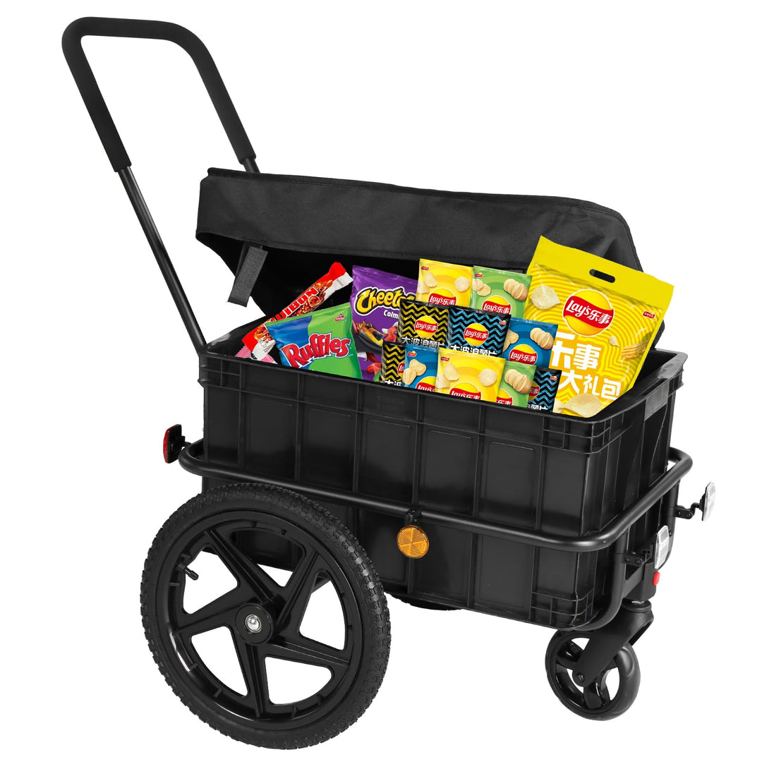 SEPNINE® 2in1 Einkaufstrolley mit 86L Kapazität, Handwagen mit Schiebebügel, bis 40kg belastbar, Tro