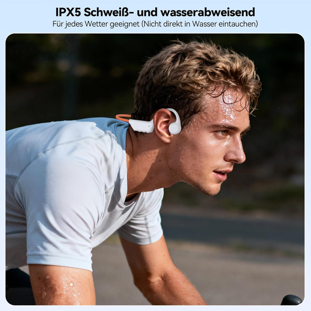 TECKNET Knochenschall Kopfhörer Bluetooth, Bone Conduction Headphones mit Mikrofon, Open Ear Sport K