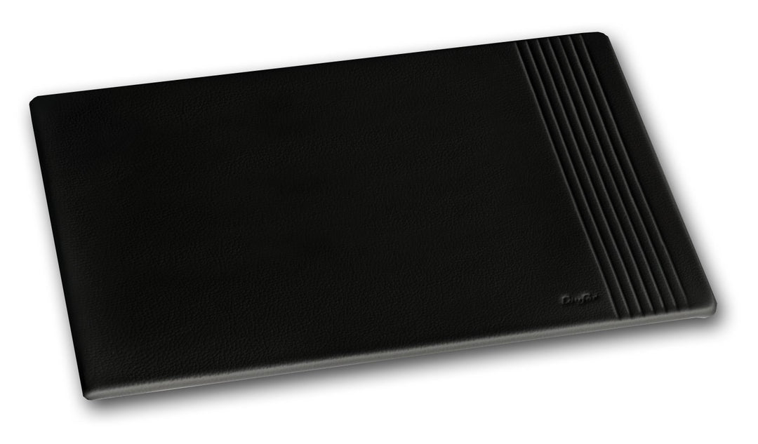 Läufer 37536 La Linea Mouse-Pad, 21x26 cm, naturgenarbtes Rindsleder, schwarz, Handgefertigt aus Ech