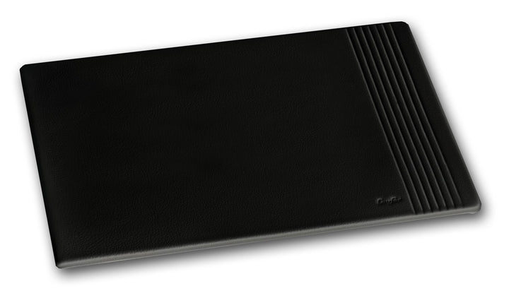 Läufer 37536 La Linea Mouse-Pad, 21x26 cm, naturgenarbtes Rindsleder, schwarz, Handgefertigt aus Ech