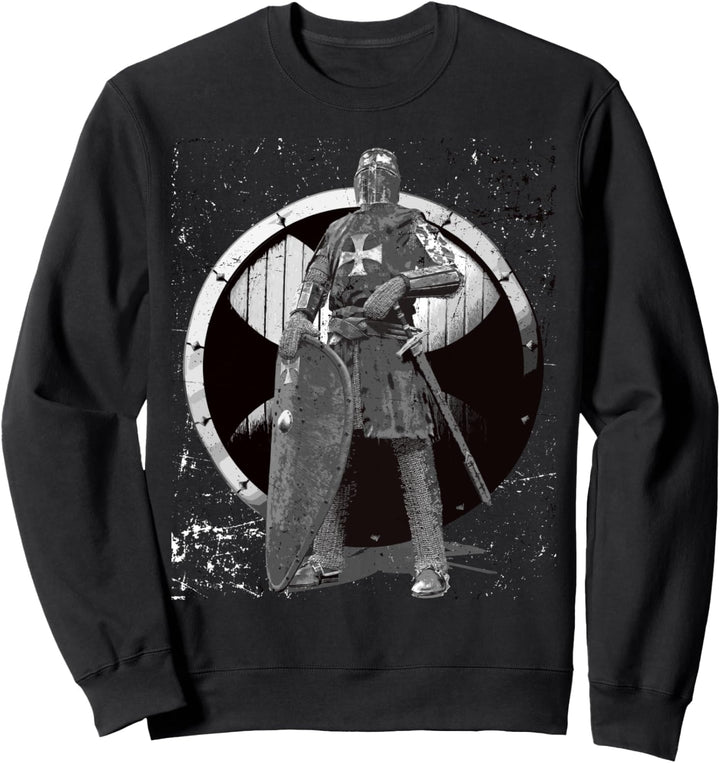 Deus Vult Gott Will Es Templer Kreuzzug Mittelalter Ritter Sweatshirt