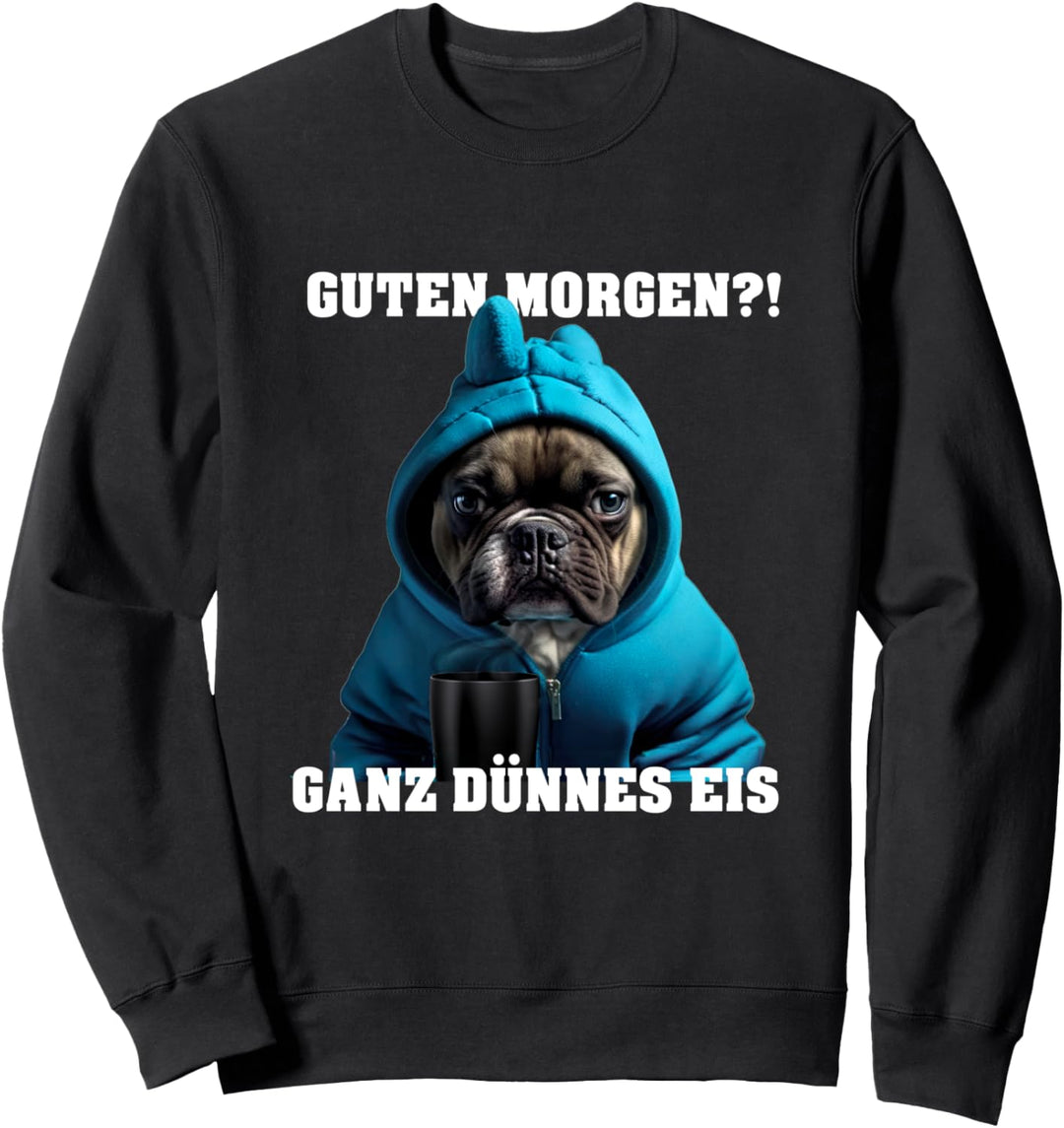 Französische Bulldogge mit Hoodi, Hund ganz dünnes Eis Sweatshirt