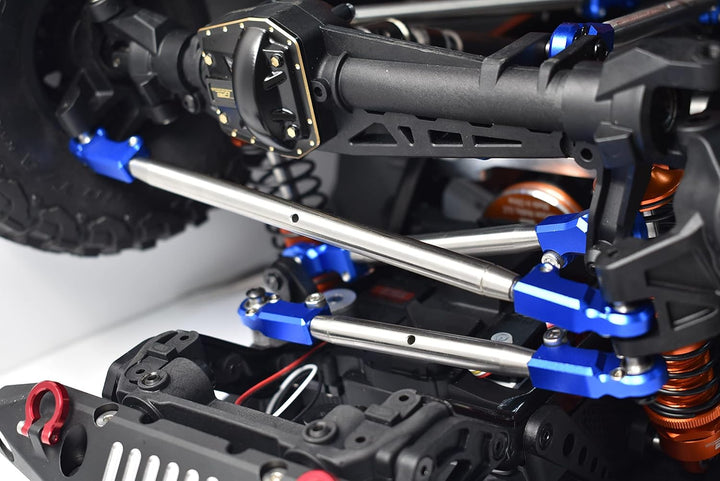 GPM Front Steering Tie Rod Aluminium Ball Ends for Axial 1/6 SCX6 Jeep JLU Wrangler AXI05000-4Pc Set
