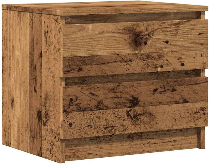 vidaXL Nachttisch Altholz-Optik 50x40x43,5 cm Holzwerkstoff, Schrank, Beistellschrank, Nachtkonsole,