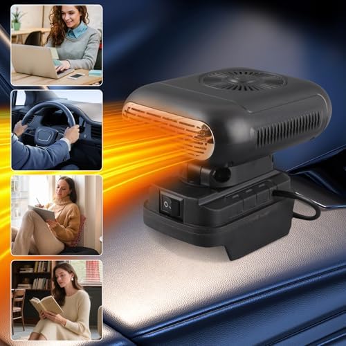 Cuifati Batteriebetriebene Heizung, Tragbare Raumheizung mit 2 Heizstufen und Zwei USB-Anschlüssen,