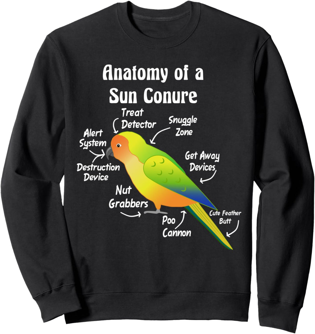 Anatomie eines Papageis Sweatshirt