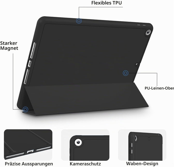 Tastatur Hülle für iPad Pro 11" 4.Gen 2022/3.Gen 2021/2.Gen 2020 mit Pencil Halter,red-3, red-3