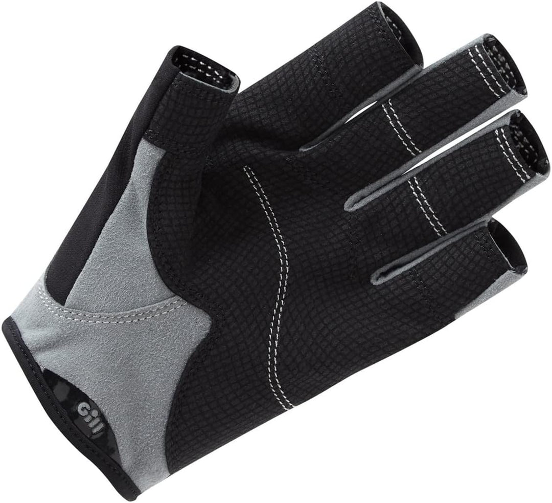 Gill Mens Deckhand Kurzfingersegeln und Beiboothandschuhe - Schwarz, L